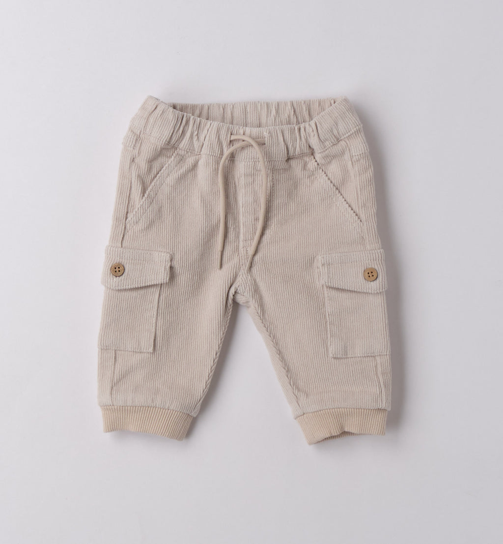 3F629 PANTALONE TESSUTO NAVETTA LUNGO NEONATO SARABANDA