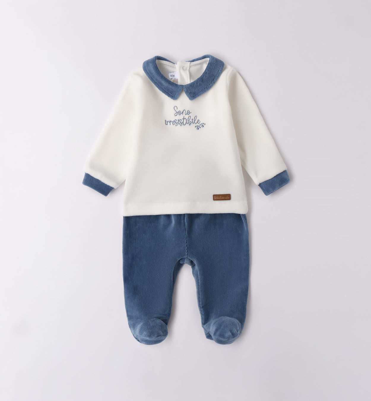 3F638 TUTINA DUE PEZZI CON PIEDE NEONATO SARABANDA