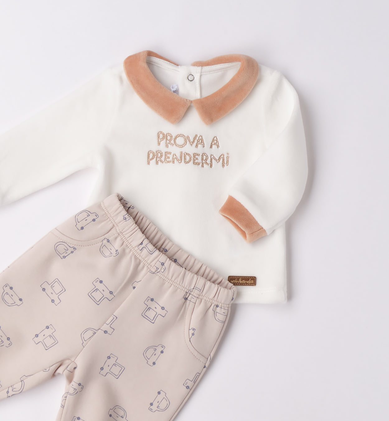 3F640 TUTINA DUE PEZZI CON PIEDE NEONATO SARABANDA