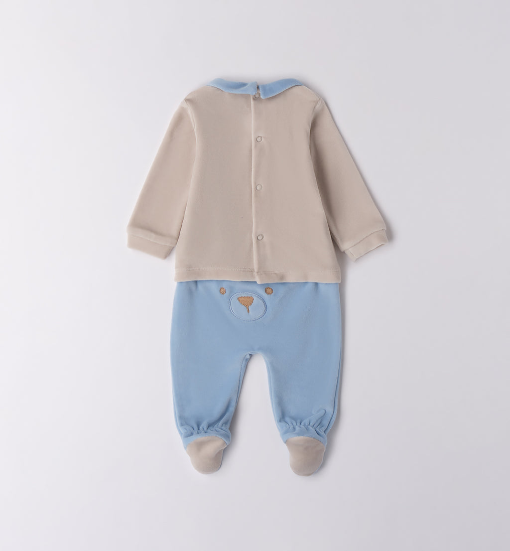 3F641 TUTINA DUE PEZZI CON PIEDE NEONATO SARABANDA