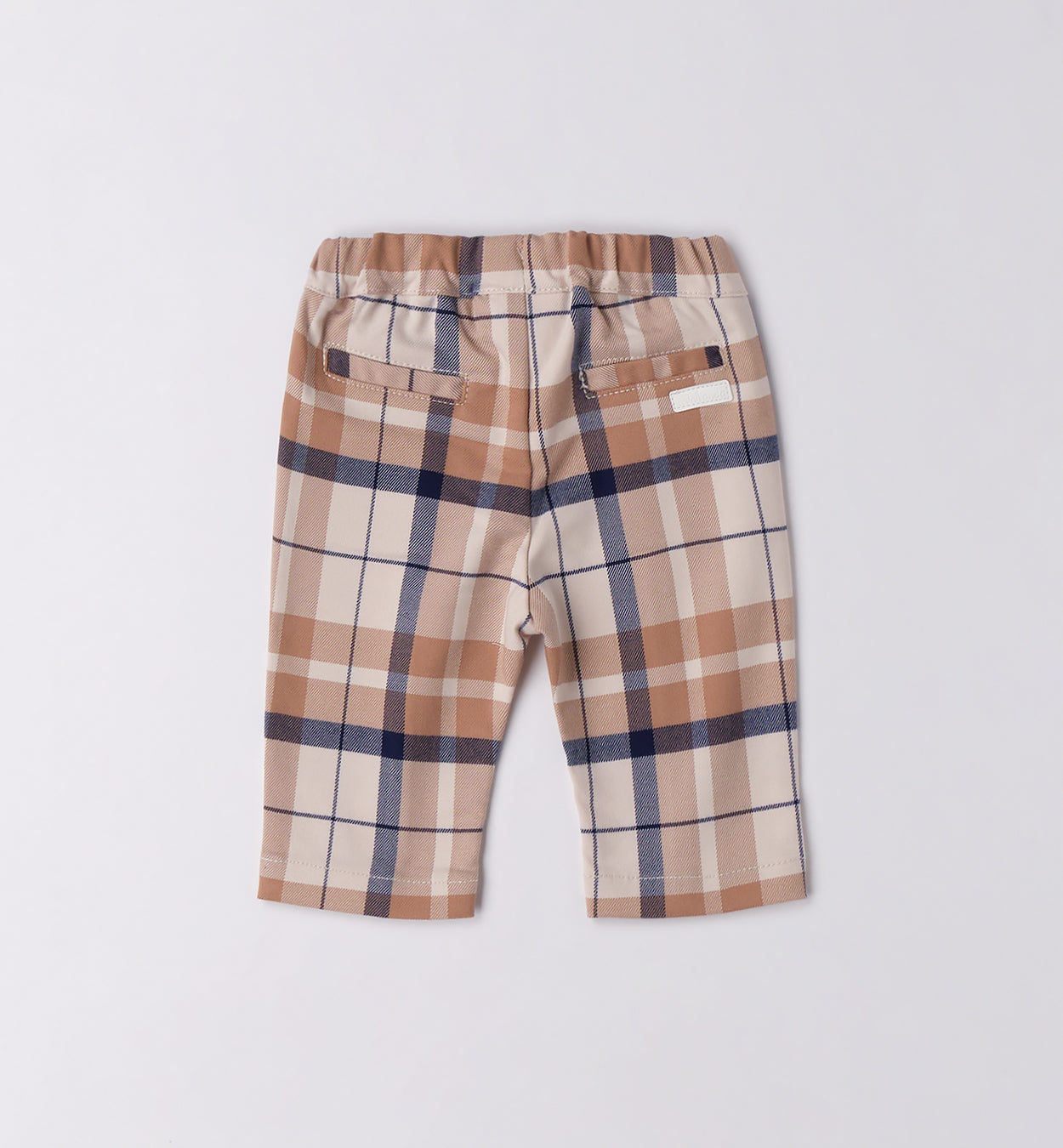 3F681 PANTALONE TESSUTO NAVETTA LUNGO QUADRI NEONATO SARABANDA