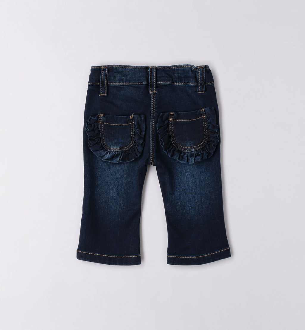 3F740 PANTALONE DENIM LUNGO NEONATA SARABANDA