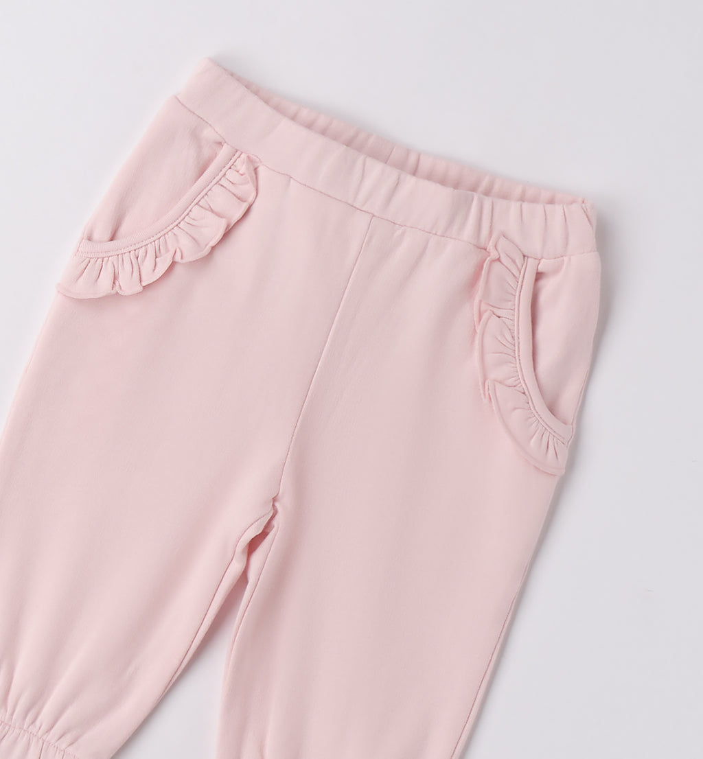 3F741 PANTALONE MAGLIA TAGLIATA LUNGO NEONATA SARABANDA