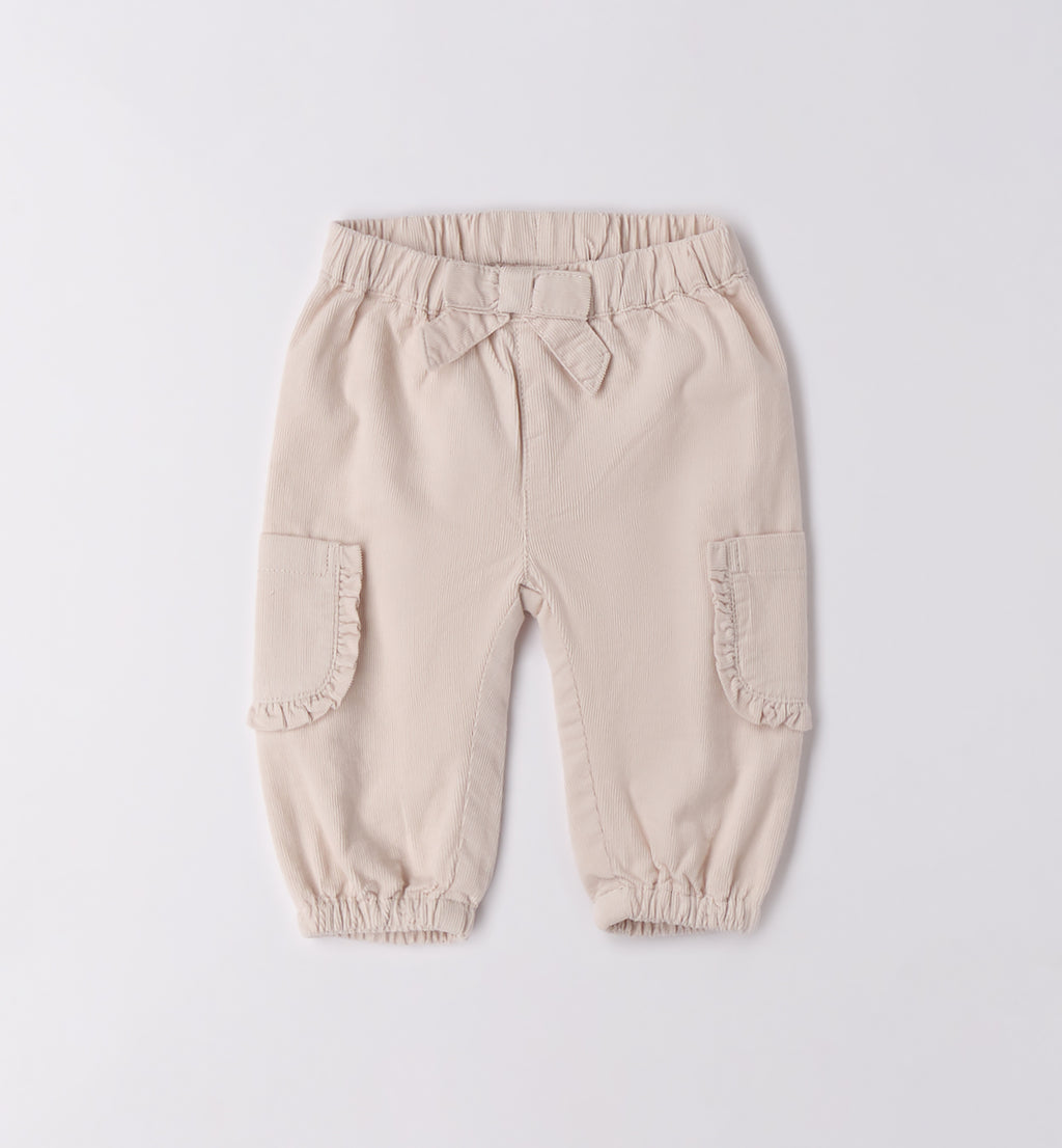 3F742 PANTALONE TESSUTO NAVETTA LUNGO NEONATA SARABANDA