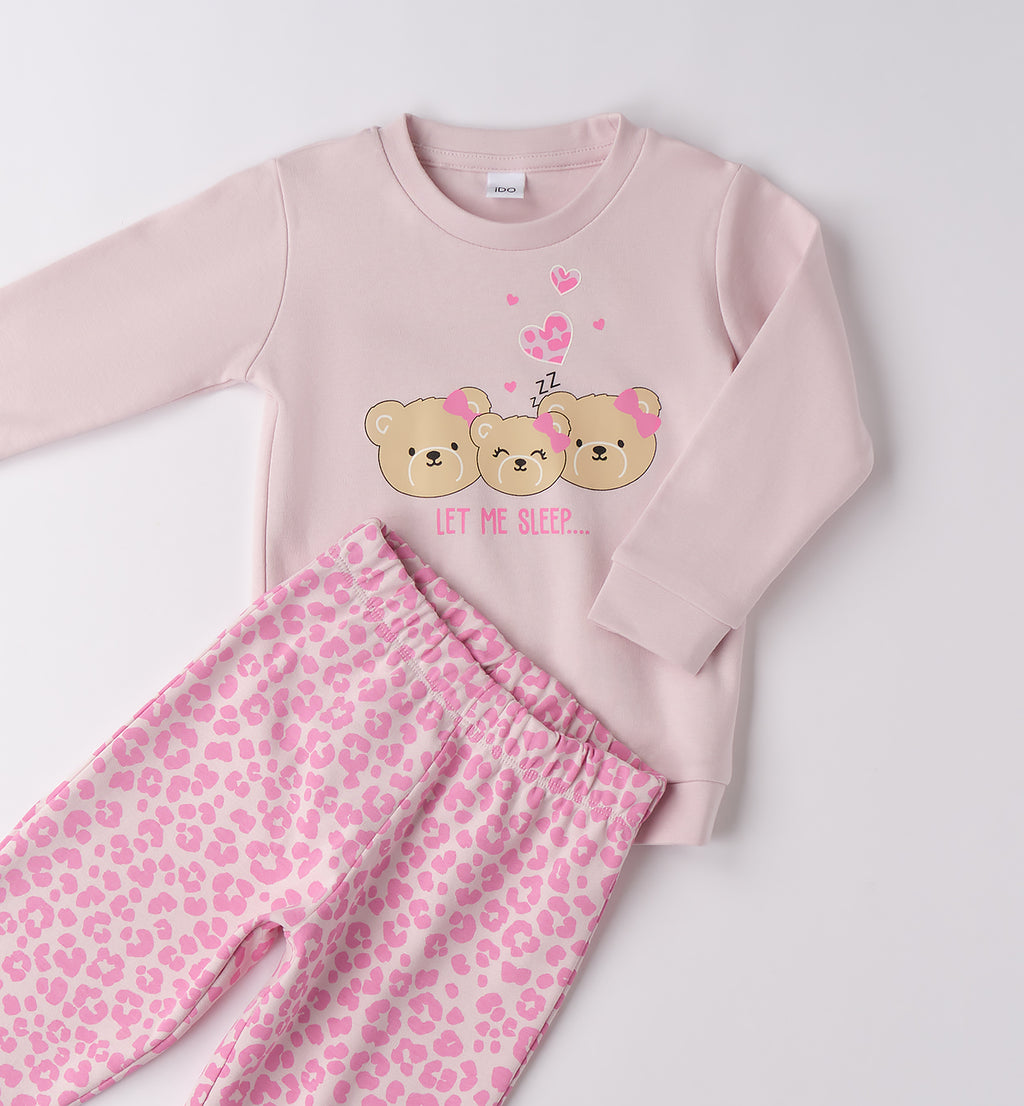 4F947 PIGIAMA DUE PEZZI ML BAMBINA IDO