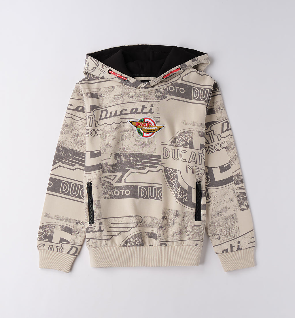 GF621 FELPA CHIUSA CON O SENZA CAPPUCCIO DUCATI RAGAZZO