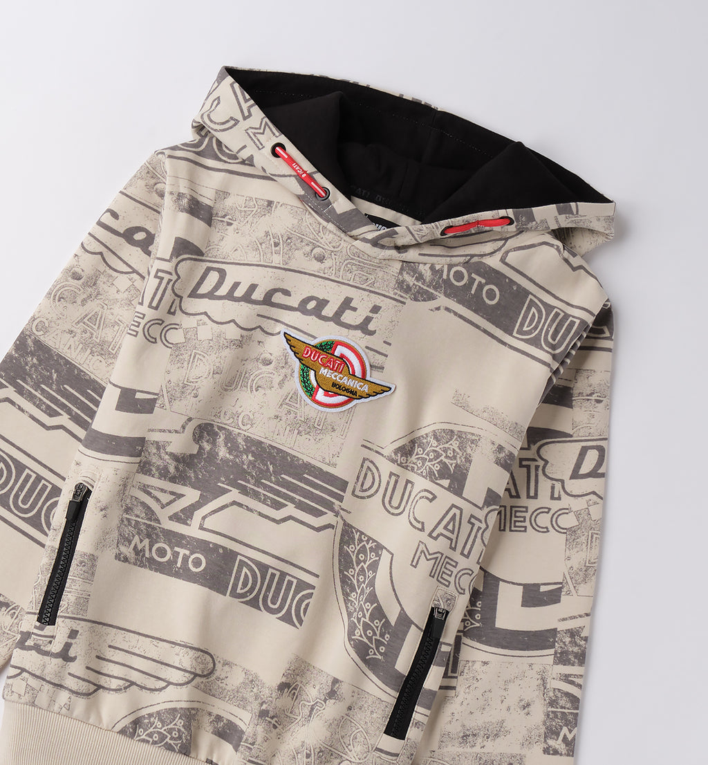 GF621 FELPA CHIUSA CON O SENZA CAPPUCCIO DUCATI RAGAZZO